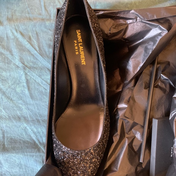 *sold* Saint-Laurent Opyum Glitter Pumps - Picture 6 of 8